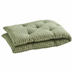 Matelas pour banc à carreaux en coton | Vert