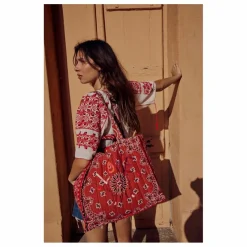 Maxi Cabas Matelassé Love | Rouge