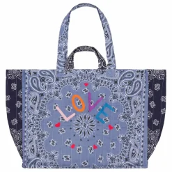 Maxi Cabas Matelassé Love | Bleu