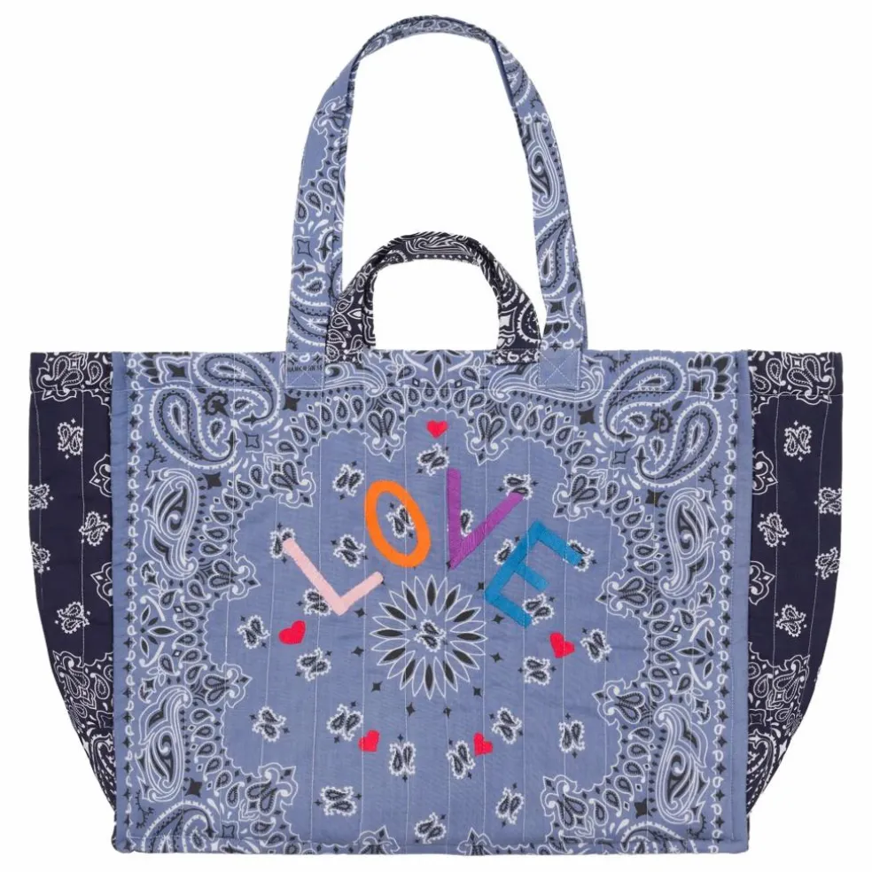 Maxi Cabas Matelassé Love | Bleu