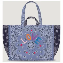 Maxi Cabas Matelassé Love | Bleu