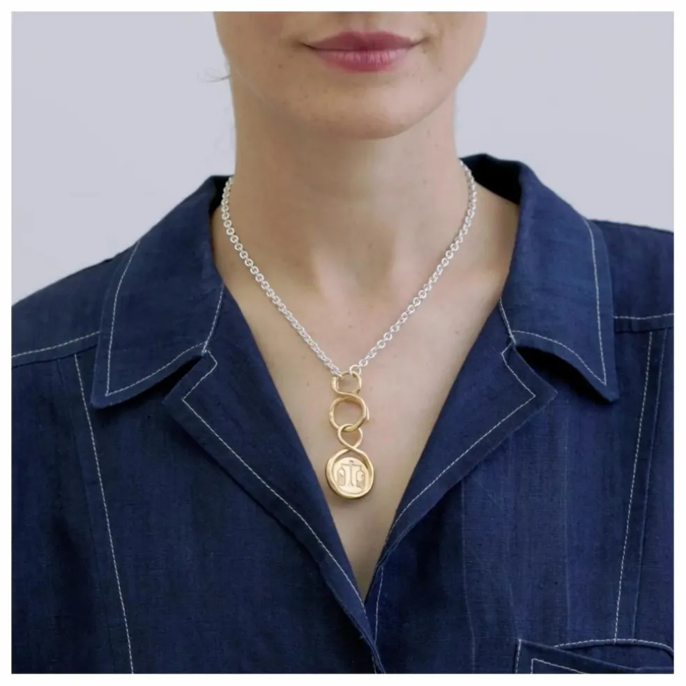 Médaille Astre Balance | Doré