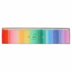 Mini bougies torsadées Arc-en-ciel - Set de 50
