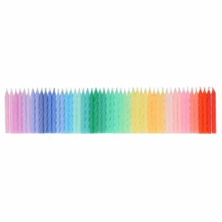 Mini bougies torsadées Arc-en-ciel - Set de 50