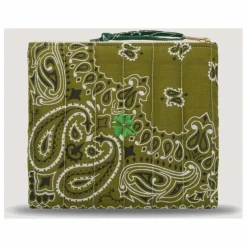 Mini Pochette Zippée Matelassée Trefle | Bronze
