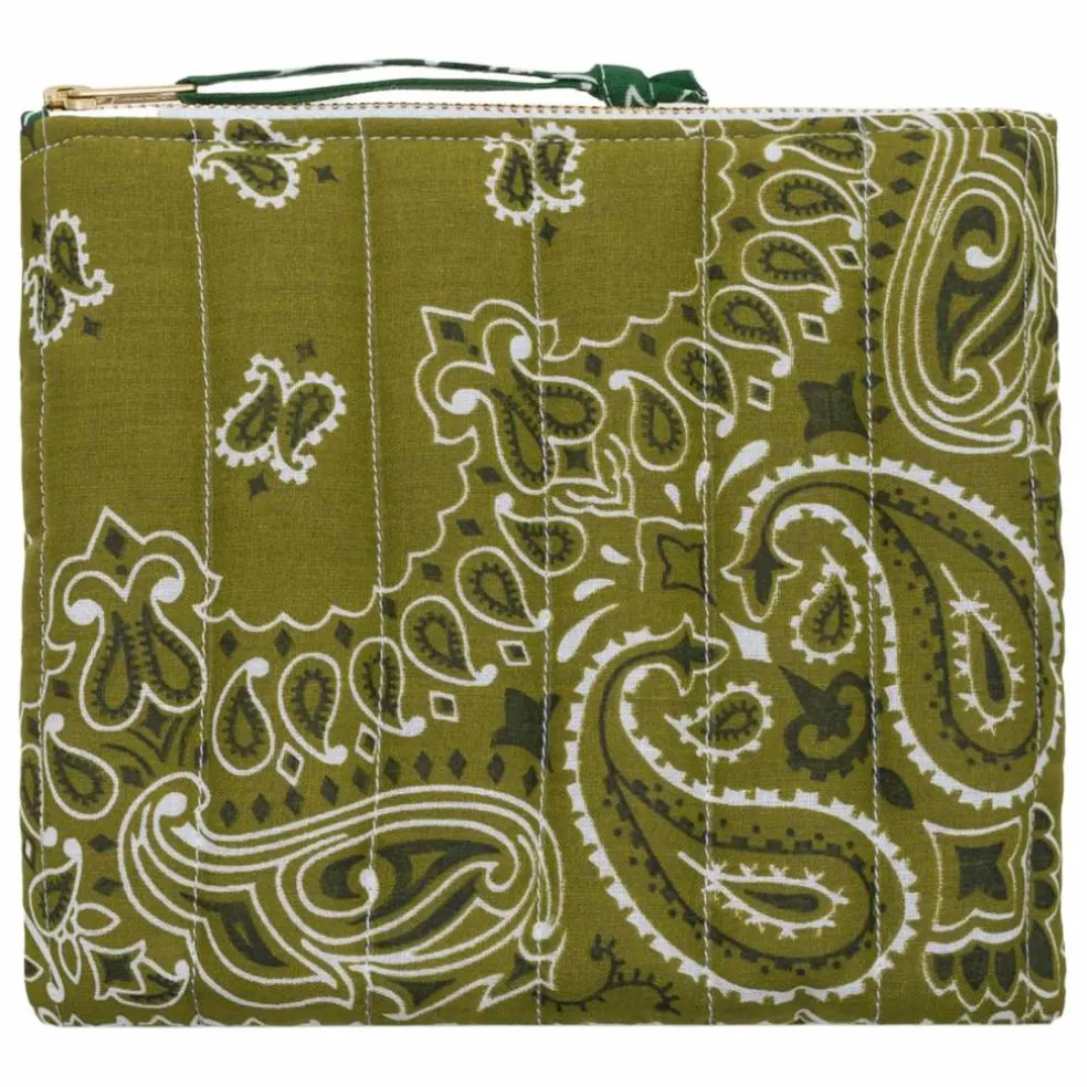 Mini Pochette Zippée Matelassée Trefle | Bronze