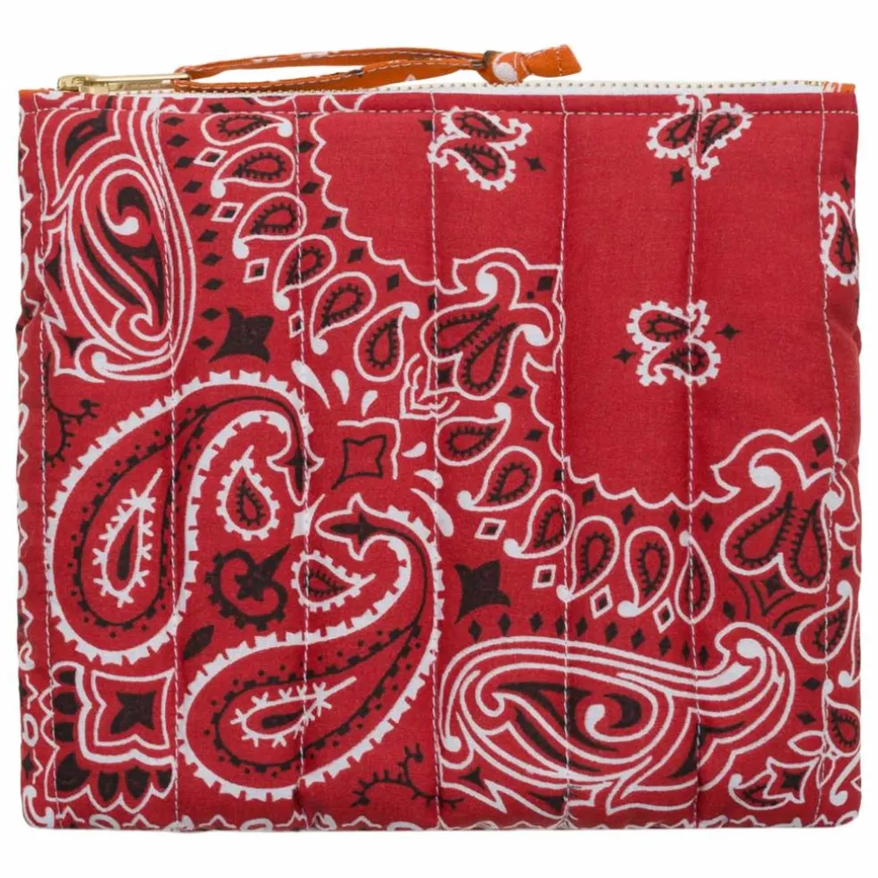 Mini Pochette Zippée Matelassée Coeur | Rouge