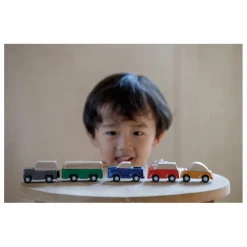 Mini véhicules en bois - Set de 5