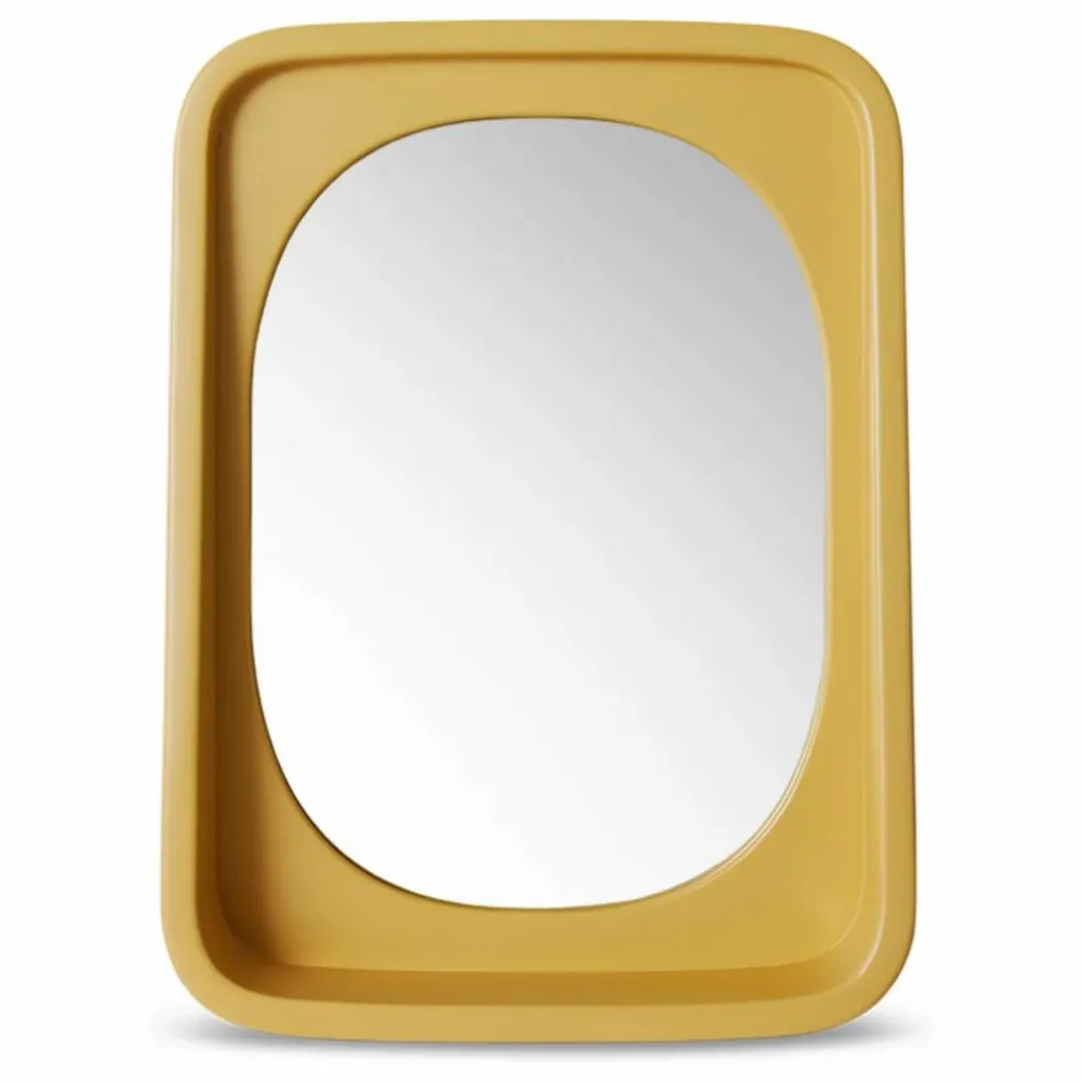 Miroir Curve | Jaune moutarde