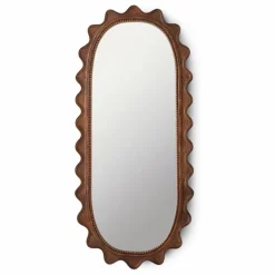 Miroir en bois Ripple | Bois foncé