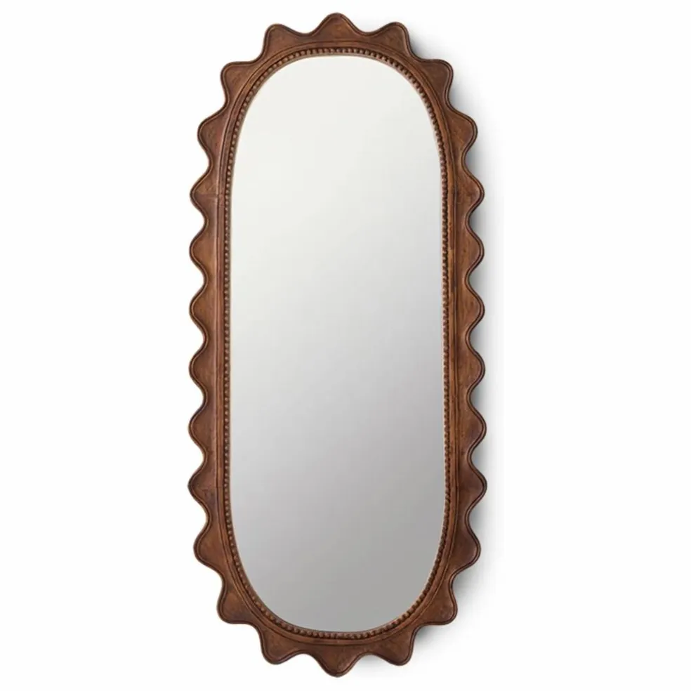 Miroir en bois Ripple | Bois foncé