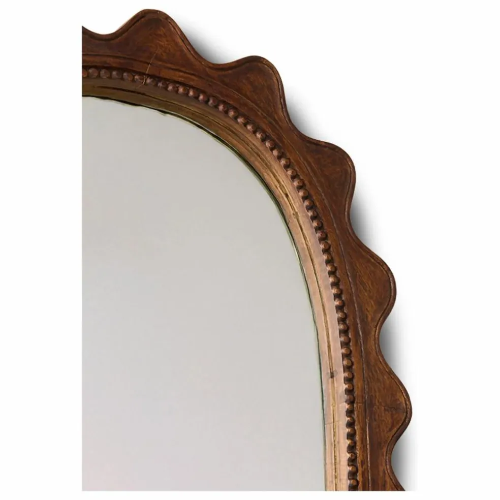 Miroir en bois Ripple | Bois foncé