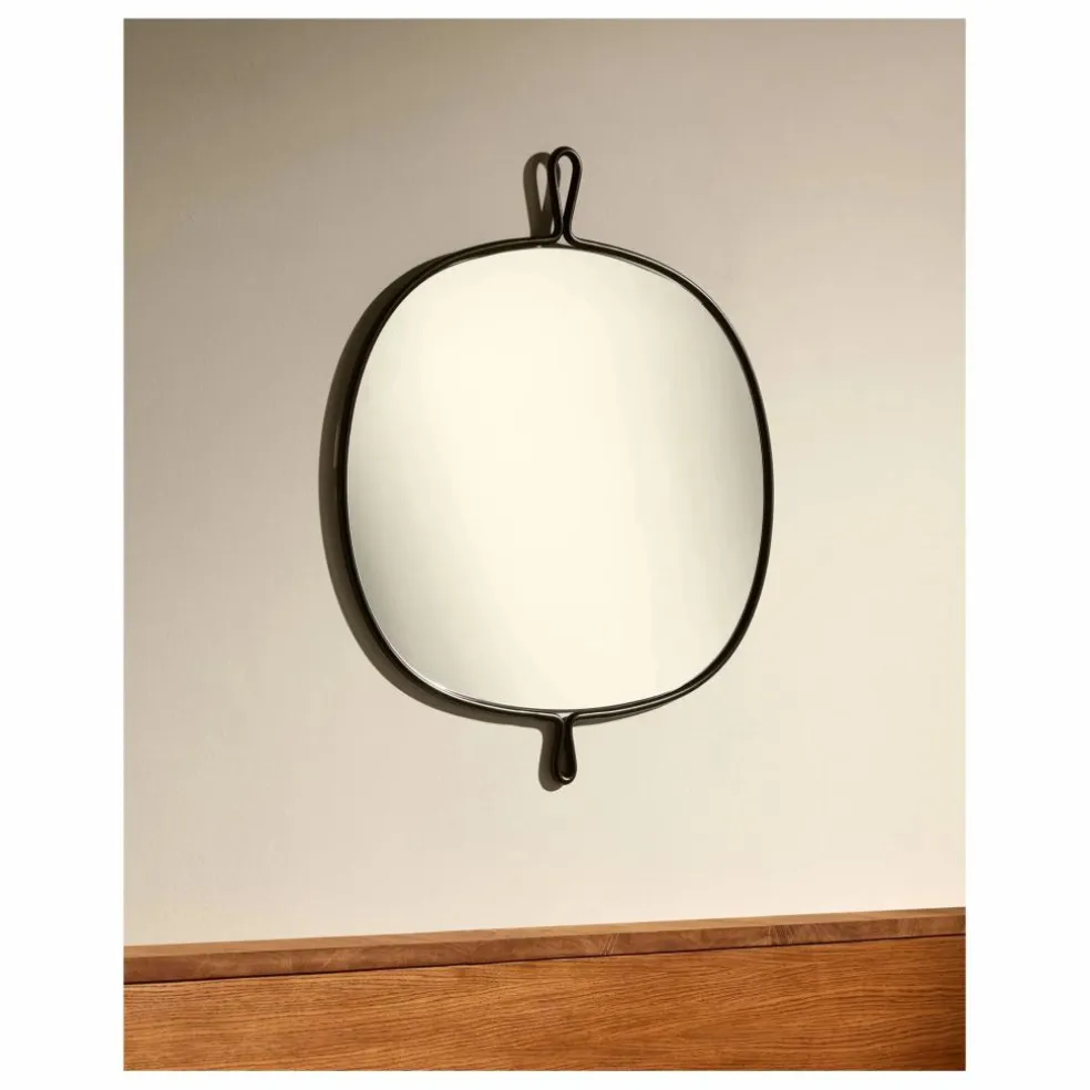 Miroir en inox brossé Arpège | Noir