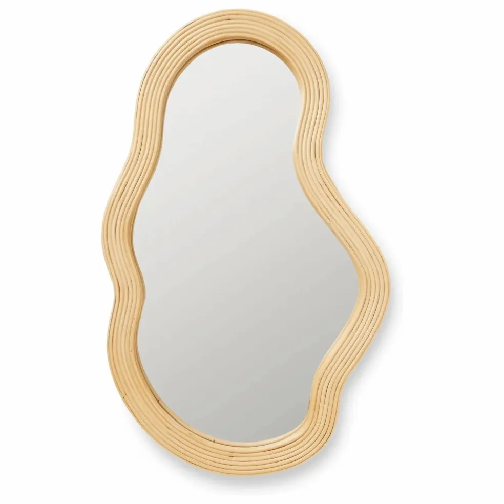 Miroir en rotin Pond