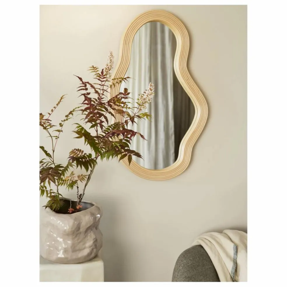 Miroir en rotin Pond
