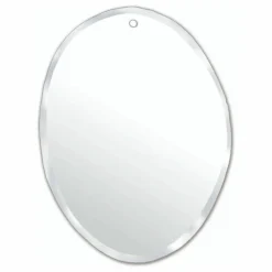 Miroir extra plat biseauté - forme aléatoire ovale 50x66 cm