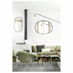 Miroir extra plat biseauté contour noir- forme aléatoire 66x85 | Noir