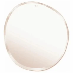 Miroir extra plat biseauté-forme aléatoire rond 47x50 cm