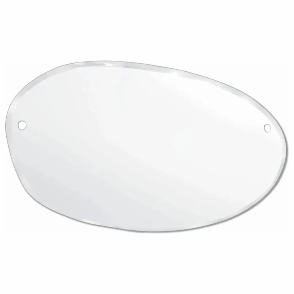 Miroir extra plat biseauté - forme aléatoire ovale horizontale 100x60 cm