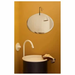 Miroir extra plat biseauté - forme aléatoire ovale horizontale 55x40 cm