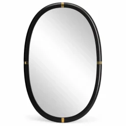 Miroir Marcello en bois laqué | Noir