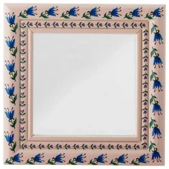 Miroir mural Badia en pin | Rose
