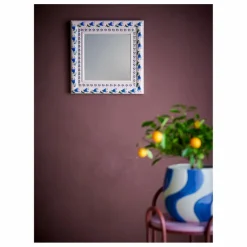 Miroir mural Badia en pin | Rose