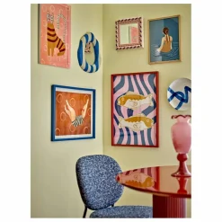 Miroir mural Badia en pin | Rose