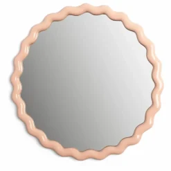 Miroir rond Zigzag | Rose