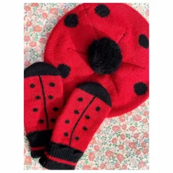 Mitaines Coccinelle Laine Mérinos | Rouge