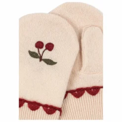 Mitaines Collette Cerises Laine | Ecru