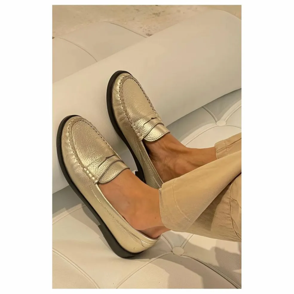 Mocassin Penny Métallisés | Champagne