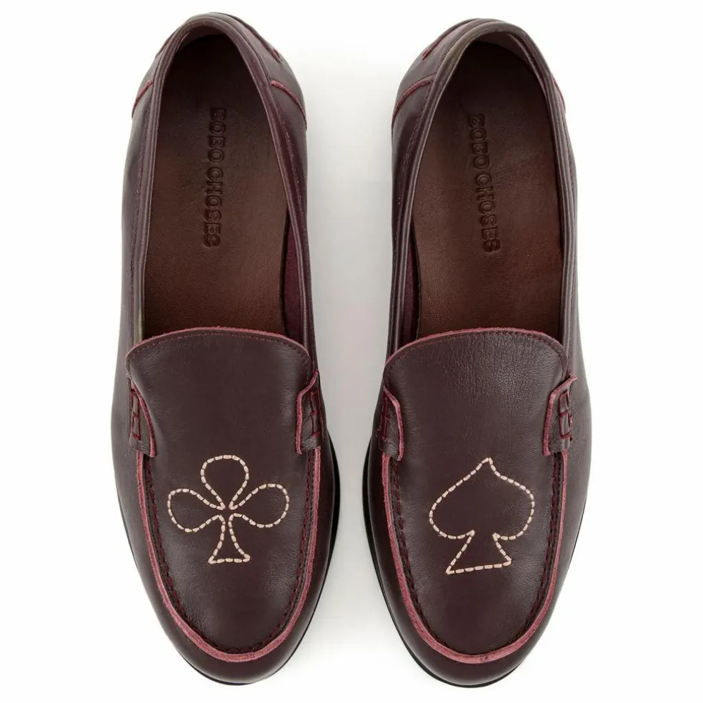 Mocassins Brodés Cuir - Collection Femme | Marron