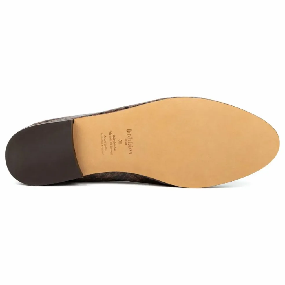 Mocassins Jill Cuir Embossé Serpent | Brun