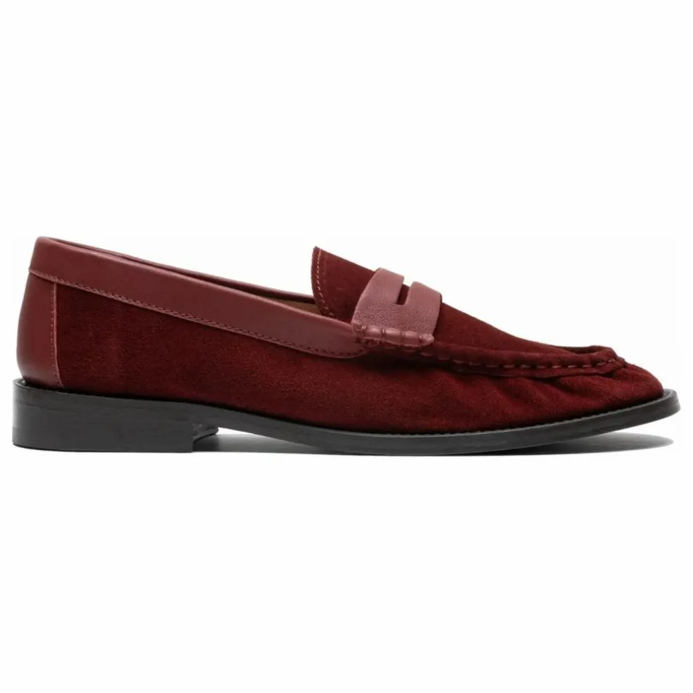 Mocassins Penny Suède | Bordeaux