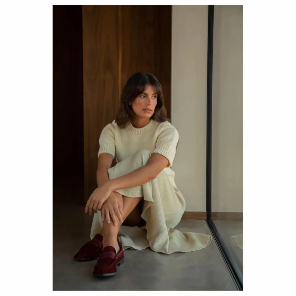 Mocassins Penny Suède | Bordeaux
