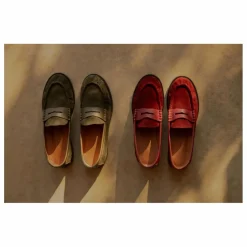 Mocassins Penny Suède | Vert kaki