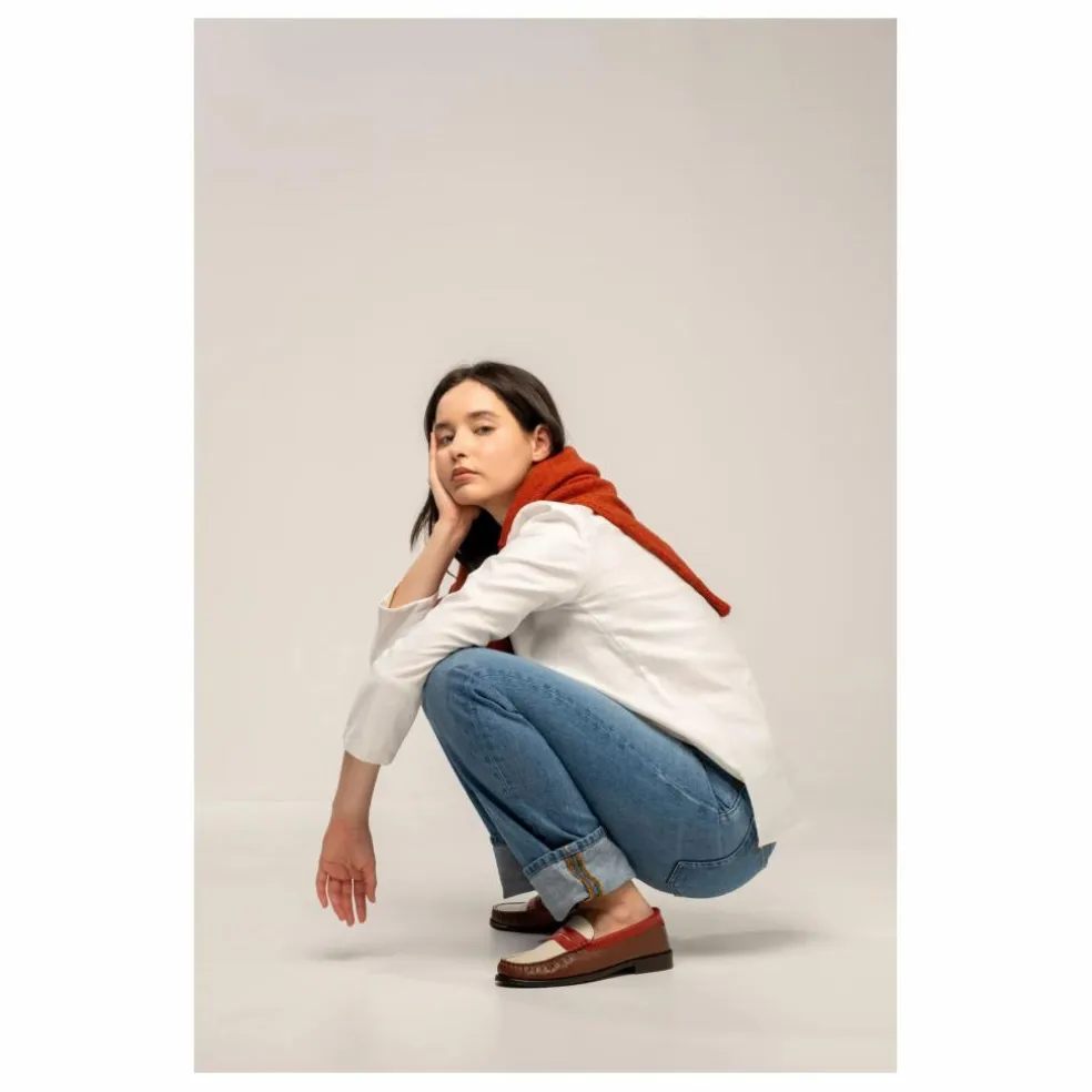 Mocassins Penny Tricolore | Marron