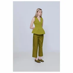 Mocassins Zoe Effet Crocodile | Vert olive