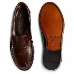 Mocassins Zoe Effet Crocodile | Chocolat