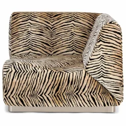 Module d'angle Rotondo en velours | Tigre