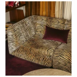 Module d'angle Rotondo en velours | Tigre