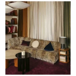 Module d'angle Rotondo en velours | Tigre