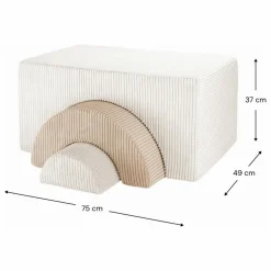Module de motricité en velours côtelé | Ecru