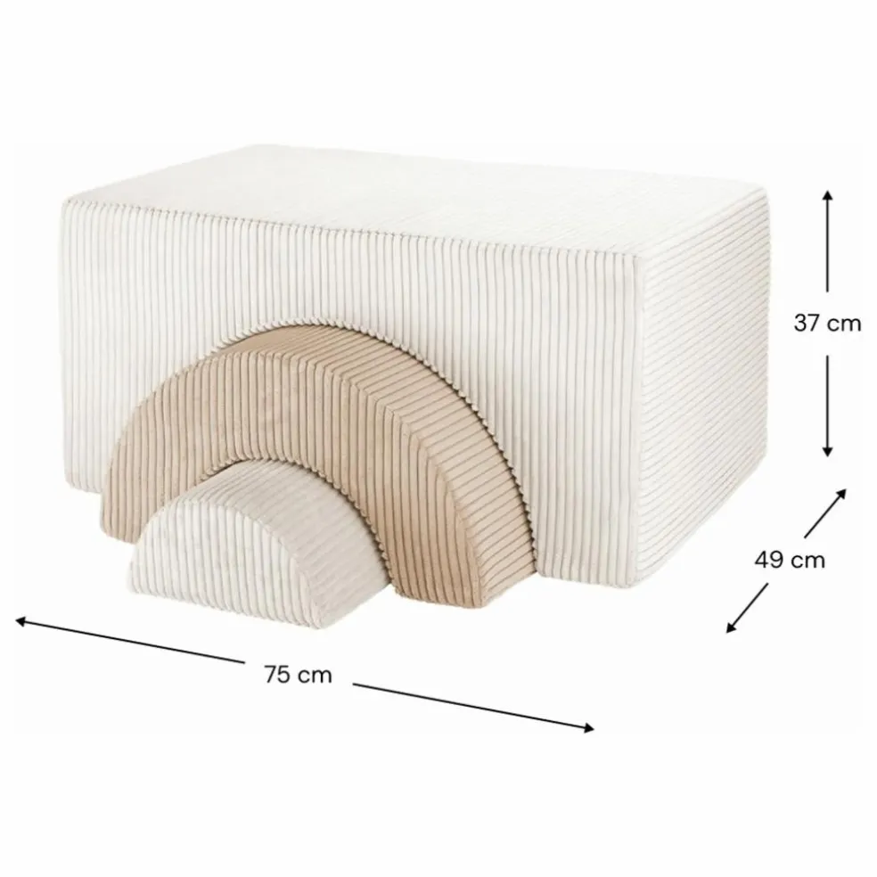 Module de motricité en velours côtelé | Ecru