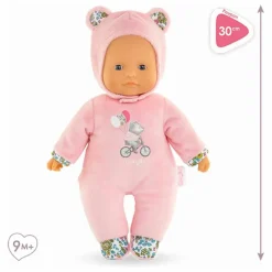 Mon doudou - Poupée Pti' Cœur Ours | Rose pâle