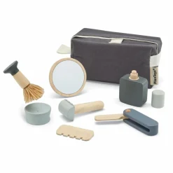 Mon set de rasage en bois d'hévéa | Bleu