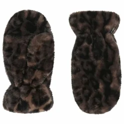 Moufles Coco Léopard Fibres Recyclées | Marron
