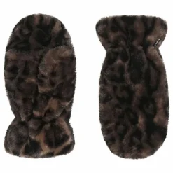 Moufles Coco Léopard Fibres Recyclées | Marron