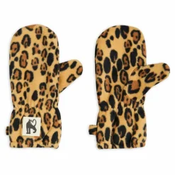 Moufles Leopard Polyester Recyclé | Marron